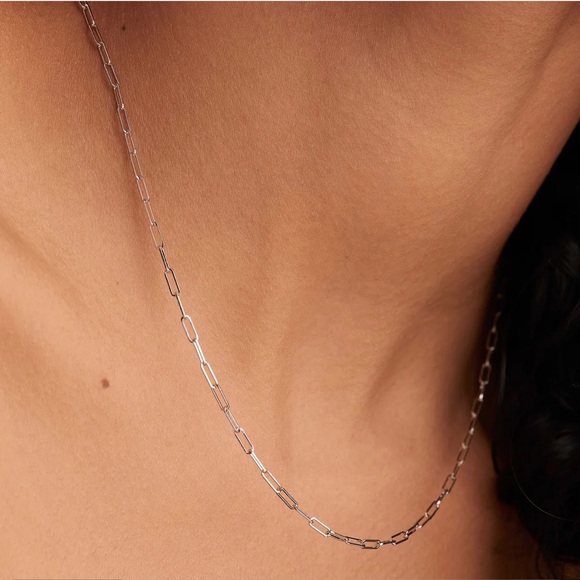 Mejuri Boyfriend Bold Chain Necklace 14K White Gold - Picture 5 of 5